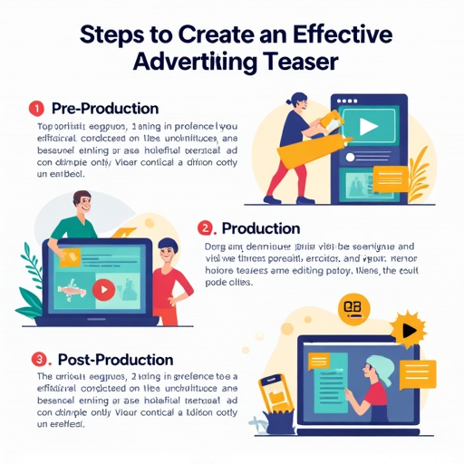 اینفوگرافیک مربوط به مراحل ساخت تیزر تبلیغاتی