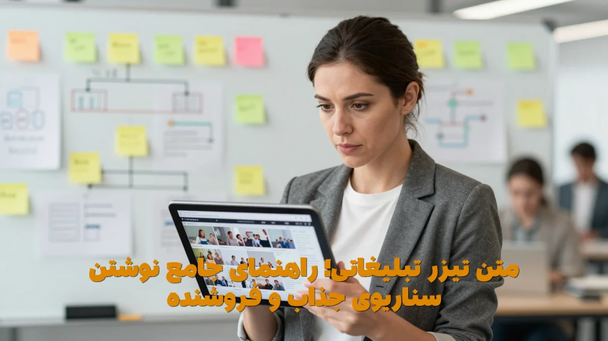 متن تیزر تبلیغاتی؛ راهنمای جامع نوشتن سناریوی جذاب و فروشنده