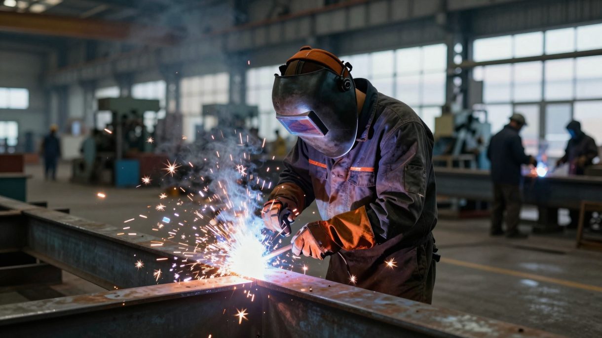 نمونه کار تیزر مستند سازی فعالیت‌های گروه عمرانی صنعتی کوثر | جوشکاری و برش صنعتی